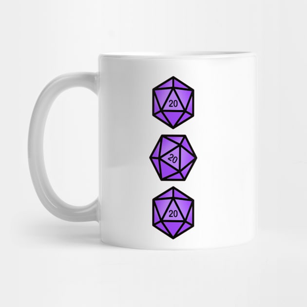 Purple d20s by NinthStreetShirts